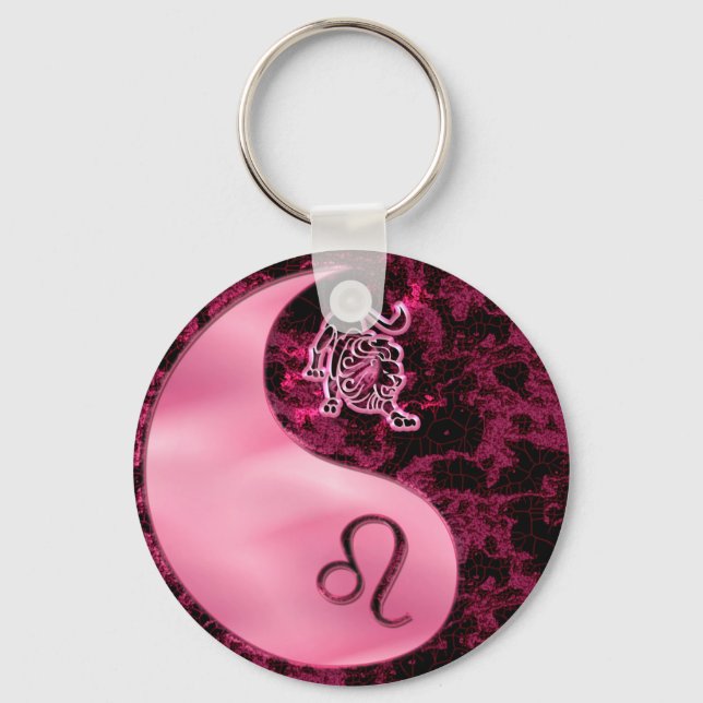Leo Yin Yang Key Ring (Front)
