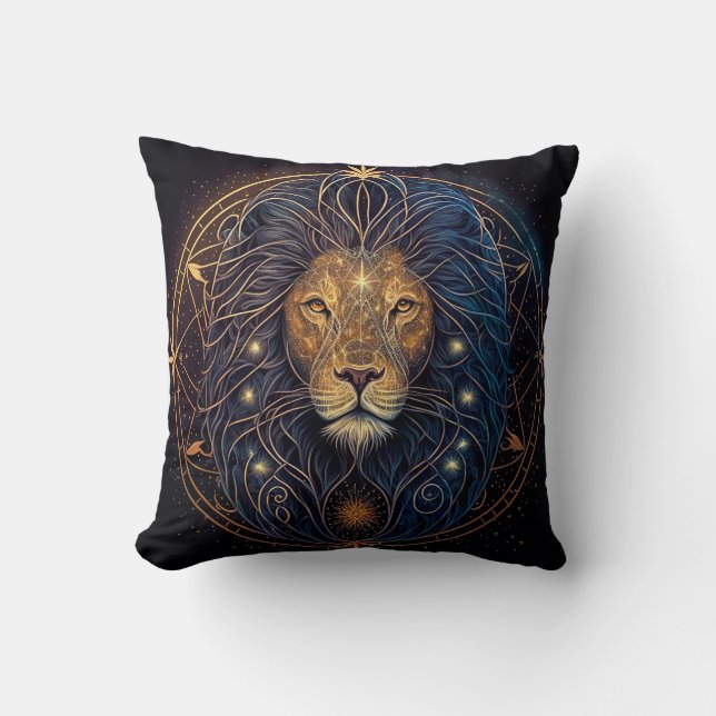 Leo Zodiac Astrological Cushion (Front)