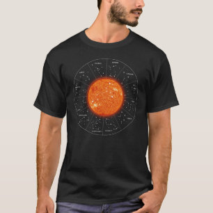 Leo Zodiac Astrological Sign - Fiery Golden Sun T-Shirt
