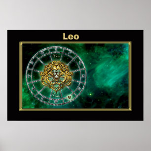 Leo Zodiac Astrology design Poster