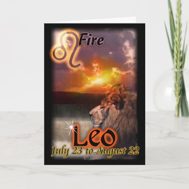 Leo Zodiac Birthday card (Front)