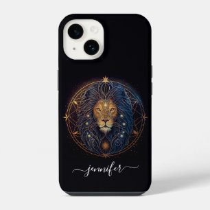 Leo zodiac black and gold Case-Mate iPhone case