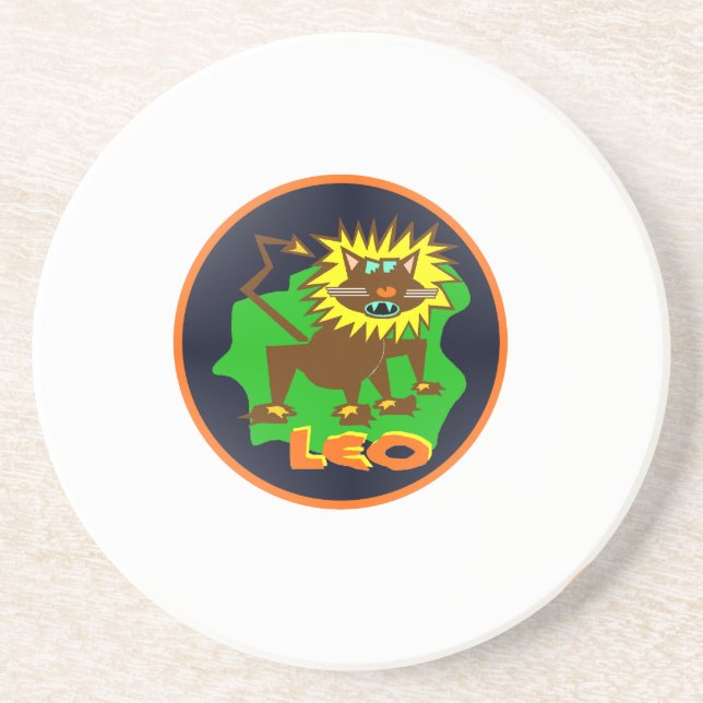 leo zodiac coaster (Front)