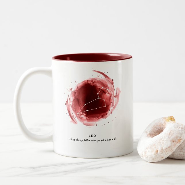 Leo Zodiac Coffee Mug (With Donut)