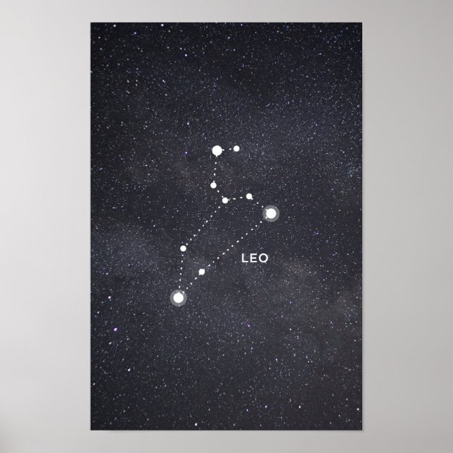 Leo Zodiac Constellation Poster (Front)