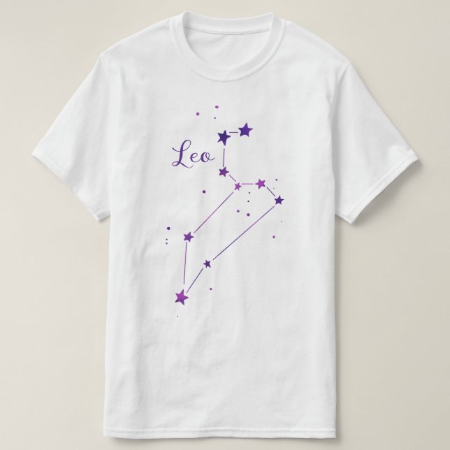 Leo Zodiac Constellation T-shirt (Design Front)
