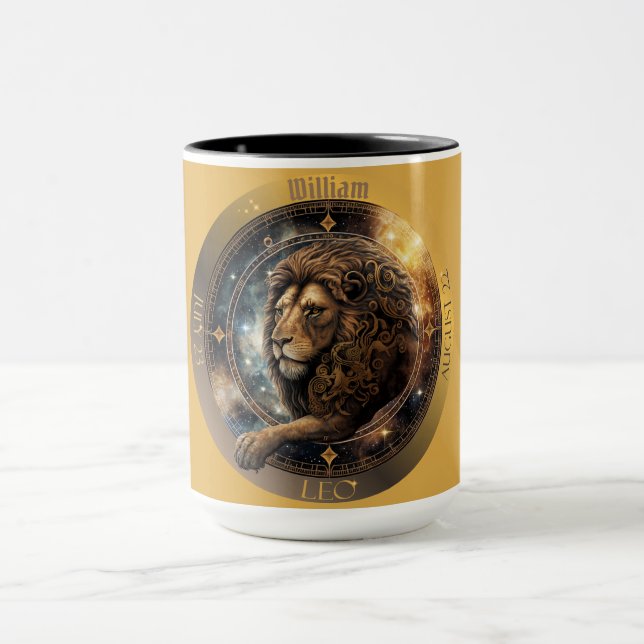 Leo Zodiac Customisable Coffee Mug (Center)