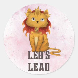 Leo Zodiac Decal for Astrology Lovers Classic Round Sticker
