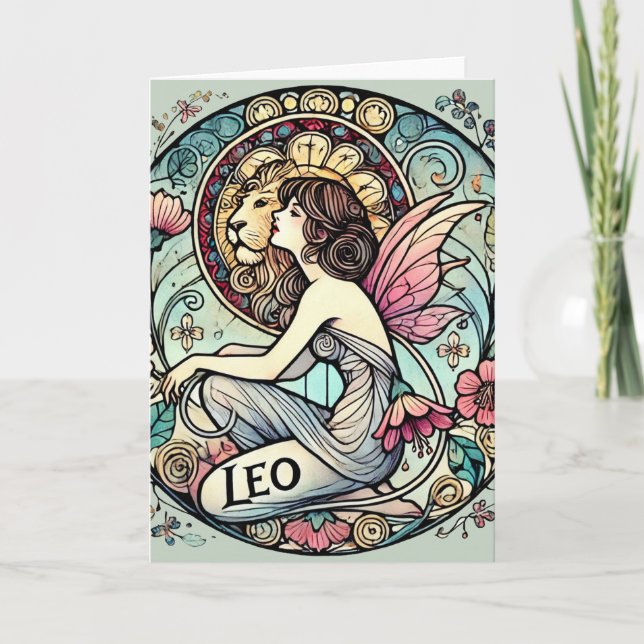Leo Zodiac Fairy Astrology Sign Fairies            Card (Front)