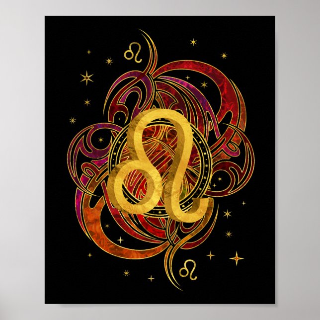 Leo Zodiac Fire element Poster (Front)