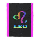Leo Zodiac Fleece Blanket