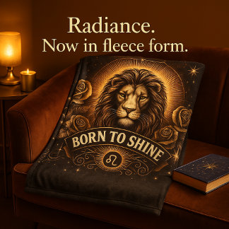 Leo Zodiac Fleece Blanket – Born to Shine