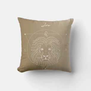 Leo zodiac horoscope star sign gradient cushion