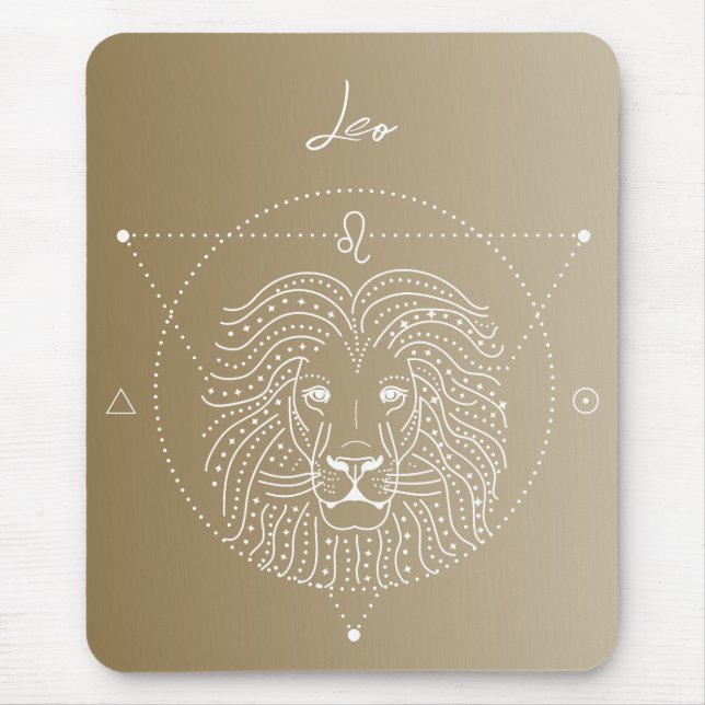 Leo zodiac horoscope star sign gradient mouse pad (Front)