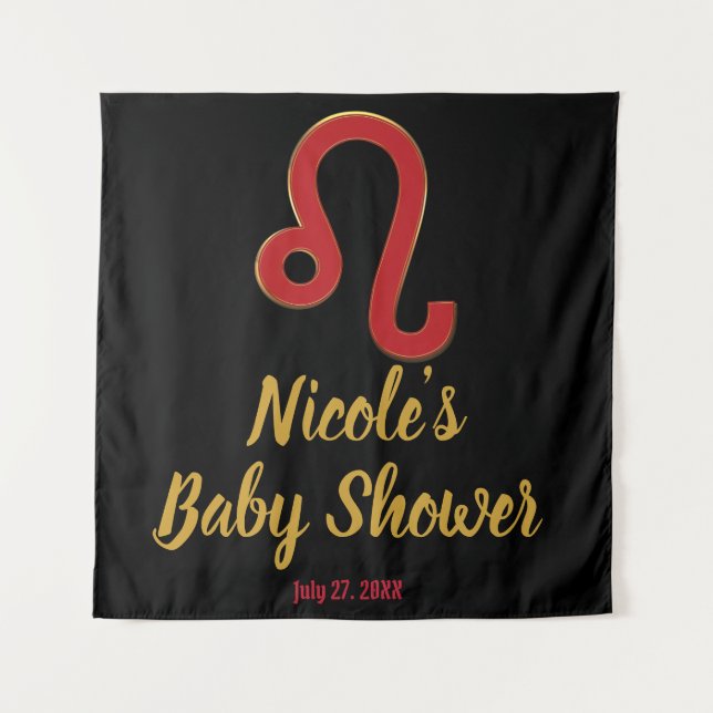 LEO Zodiac July August Astrology Party Backdrop  Tapestry (Front)