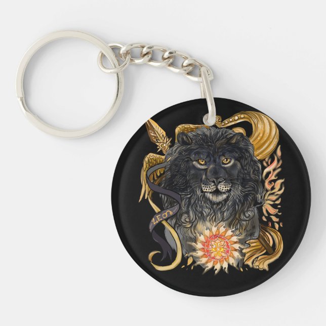 Leo Zodiac Key Ring (Front)