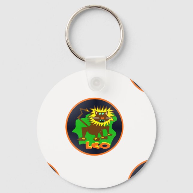 leo zodiac key ring (Front)