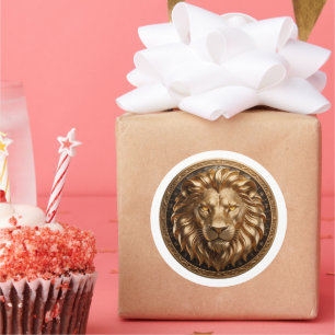 Leo Zodiac Lion  Classic Round Sticker