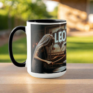 Leo Zodiac Musician Drums Mug