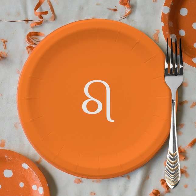 Leo zodiac  -   neon orange paper plate (Creator Uploaded)