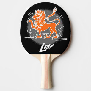 Leo Zodiac Ping Pong Paddle
