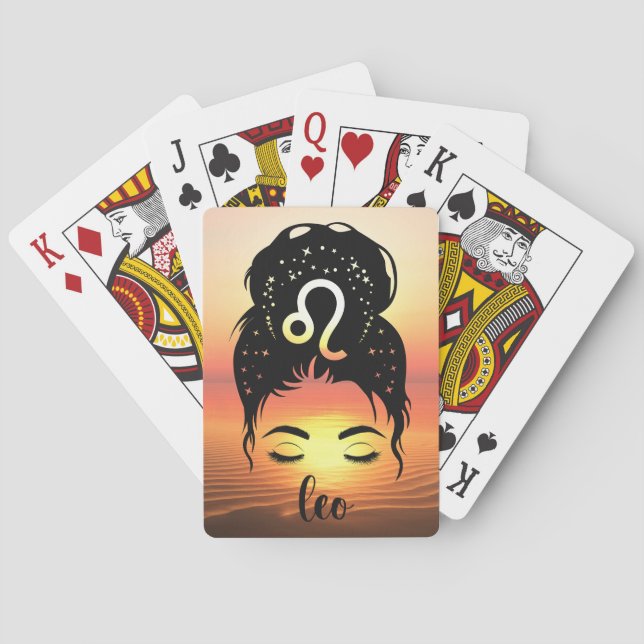 Leo Zodiac Playing Cards (Back)