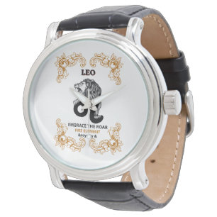 Leo Zodiac Royalty Embrace the Roar Fire Element Watch