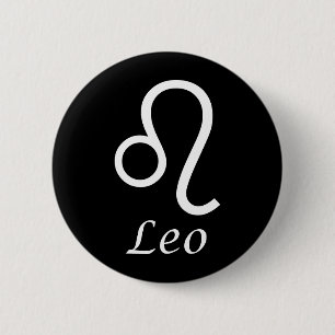 ‘Leo’ Zodiac Sign 6 Cm Round Badge