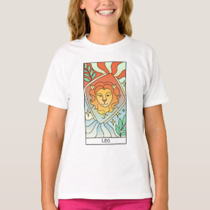 Leo Zodiac Sign Abstract Art Vintage T-Shirt