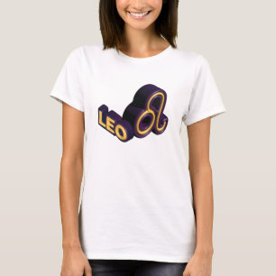 Leo Zodiac Sign and Text Design T-Shirt