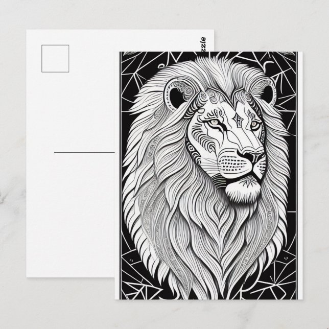 Leo Zodiac Sign - Astrological Lion Postcard (Front/Back)