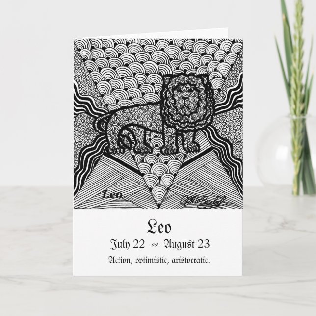 Leo  (Zodiac sign) Card (Front)