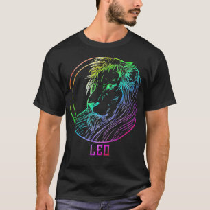 Leo Zodiac Sign Distressed July August Birthday As T-Shirt