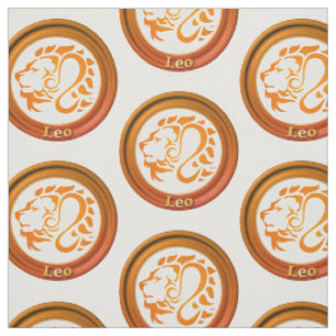Leo Zodiac Sign Fabric