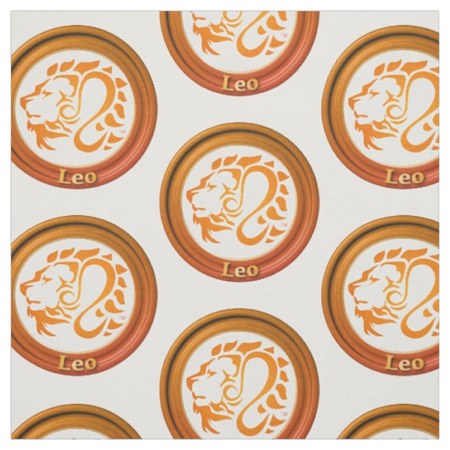 Leo Zodiac Sign Fabric (Swatch)