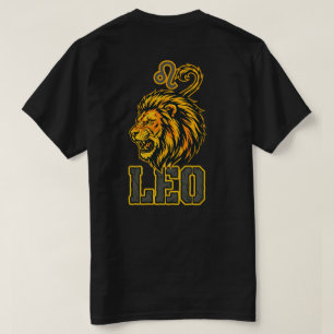 Leo Zodiac Sign Golden Crown Vanguard T-Shirt