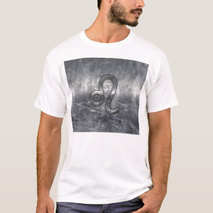 Leo Zodiac Sign in Grunge Distressed Decor T-Shirt