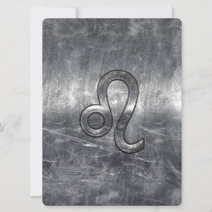 Leo Zodiac Sign in Grunge Distressed Style