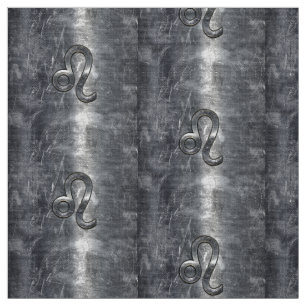Leo Zodiac Sign in Industrial Style Fabric