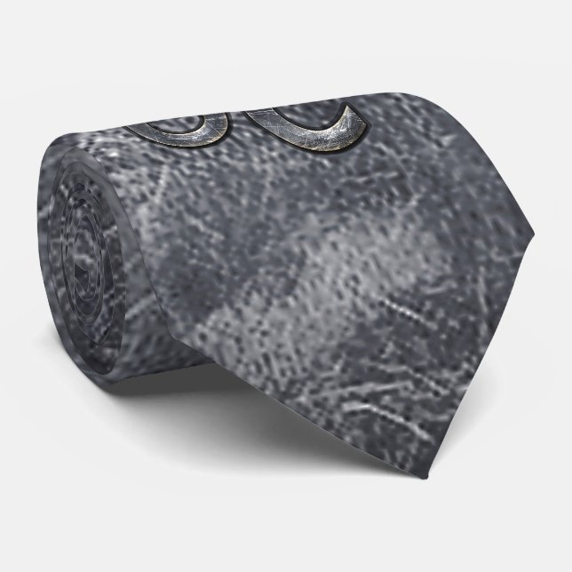 Leo Zodiac Sign in Industrial Style Tie (Rolled)