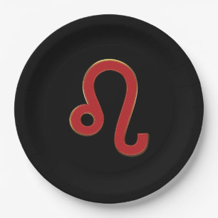 LEO Zodiac Sign July August Astrology Birthday Paper Plate