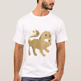 Leo Zodiac Sign Luxury Gold Astrology Symbol T-Shirt