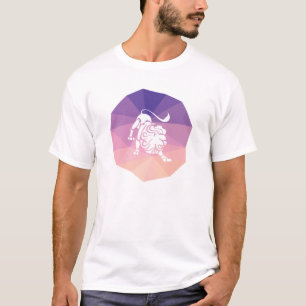 Leo zodiac sign modern purple horoscope T-Shirt
