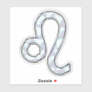 Leo Zodiac Sign on Pastels Nacre Style Print