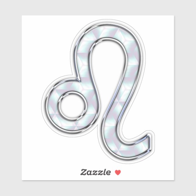 Leo Zodiac Sign on Pastels Nacre Style Print (Sheet)