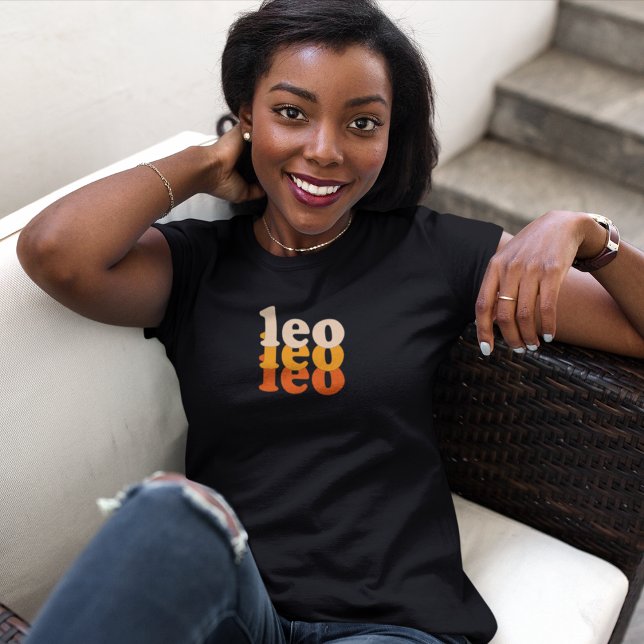 Leo Zodiac Sign | Orange Power Colour T-Shirt (Creator Uploaded)