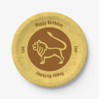 Leo Zodiac Sign Paper Plate