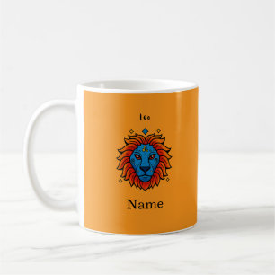 Leo Zodiac Sign Pop Art - Retro Lion Illustration Coffee Mug