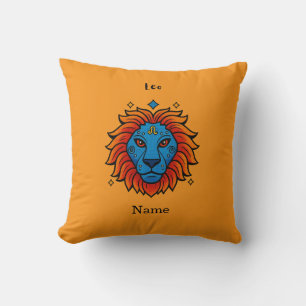 Leo Zodiac Sign Pop Art - Retro Lion Illustration Cushion
