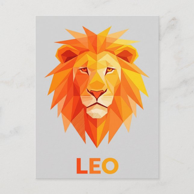 Leo Zodiac Sign Postcard (Front)